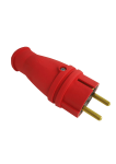 Вилка переносная штепсельная B16-001 16А красная IP44 PLEXUP