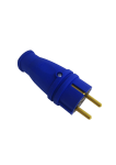 Вилка переносная штепсельная B16-001 16А синяя IP44 PLEXUP