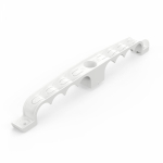 Держатель труб для прямого монтажа двусторонний на 8 мест в гофроящике белый d20 (100шт/кор) Промрукав