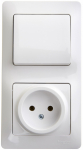 Блок 1кл + 1гн без З/К с/у белый Glossa Schneider Electric  (1/20)