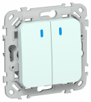 FLITE Выключ. 2-кл. кноп. с инд. 10А ВС12-2-1-ФлХЛ х/л IEK