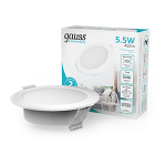 Светильник Gauss Elementary Downlight круг 5,5W 460lm 4000K 170-260V IP20 95*26 монтаж белый LED 1/100