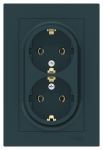 Розетка 2гн с З/К с/у изумруд в сборе 16А AtlasDesign Systeme Electric (1/6)