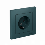 Розетка 1гн с З/К шторки с/у изумруд в сборе 16А AtlasDesign Systeme Electric (10/10)
