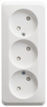 Розетка 3гн без З/К шторки о/у белый 16А IP20 Этюд Schneider Electric