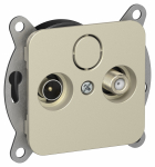 FLITE Роз. 2-я TV+SAT экр. проходная РТВс-2-1-2-ФлШ шам. IEK