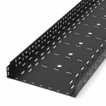 Лоток перфорированный Стандарт 400х80х3000 (1,0 мм) RAL 9005 (6 м/уп) Промрукав