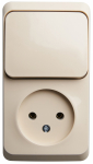 Блок 1кл + 1гн без З/К о/у крем IP20 Этюд Systeme Electric