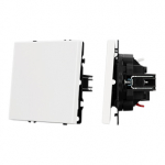 Механизм выключателя одноклавишный проходной SWT-NOBE-MKP1-SFPL-WH (230V, 10A) (Arlight, Белый кварц)