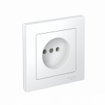 ATLASDESIGN РОЗЕТКА без заземления, 16А, в сборе, БЕЛЫЙ