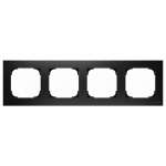Рамка 4-пост. цвет черный Черный бархат матовый, горизонтальная, IP20 Sky ABB