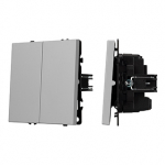 ARL NOBE Выключатель перекрёстный 2 кл софт-тач никель SWT-MKX2-SFPL-IS (250V, 10A) (Arlight, -)