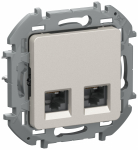 IEKINSPIRIA Роз. комп. 2-я RJ45 кат.5Е UTP 6731281 шамп. IEK