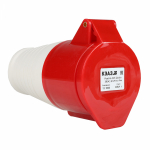 Розетка силовая кабельная переносная 5P 32А 400 в (50+60 гц) красная пластик ip44 КЭАЗ