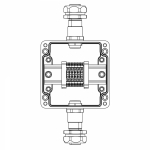 Взрывозащищенная клеммная коробка из полиэстера TBE-P-03-(6xCBC.2)-1xKAEPM2MHK-20(A)-1xKAEPM2MHK-20(C)1Ex e IIC Т5 Gb / Ex tb IIICT95°C Db IP66/КЗ