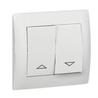 Кнопка управления жалюзи 1кл с/у белый IP20 Lilium Natural Kare Makel (1/12/120)