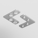 TRA034CL-SC-42S Соединитель угловой для шинопроводов натяжного потолка, 2шт