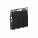 Выключатель 3кл с/у карбон механизм AtlasDesign Systeme Electric (1/5)