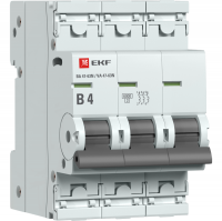 Выключатель автоматический 3-полюсный (3P) 4А хар. B EKF