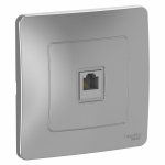 Розетка 1гн ТФ RJ11 с/у алюминий Blanca Schneider Electric