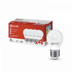 Лампа светодиодная LED-ШАР-VC 4PACK 8Вт 230В Е27 4000К 760Лм (4шт./упак) IN HOME Лампа светодиодная LED-ШАР-VC 4PACK 8Вт 230В Е27 4000К 760Лм (4шт./упак) IN HOME