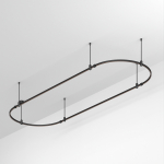 Основание ART-APRIORI-OVAL-ROD-400-3000x1000 (BK) (Arlight, IP20 Металл, 3 года)