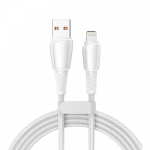 Кабель USB-A - Lightning для Apple, 2,4А, 1м, в белой нейлоновой оплетке REXANT