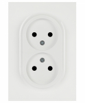 Розетка ЭРА Arktik 16-2107-01 без заземления двойная 2X2P 16А-250В белый