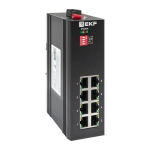 Промышленный неуправляемый коммутатор U-8GTP, 8 портов 10/100/1000Base-T(X) RJ45 c PoE, монтаж на динрейку TSX EKF