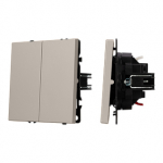 ARL NOBE Выключатель звонковый 2 кл софт-тач кашемир SWT-MKR2-SFPL-CA (250V, 10A) (Arlight, -)