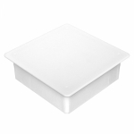 Коробка для скрытого монтажа 103x103x47мм для бетона пластик белый с крышкой ip20 ПРОМРУКАВ _