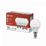 Лампа светодиодная LED-ШАР-VC 4PACK 14Вт 230В Е14 4000К 1330Лм (4шт./упак) IN HOME Лампа светодиодная LED-ШАР-VC 4PACK 14Вт 230В Е14 4000К 1330Лм (4шт./упак) IN HOME