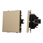 ARL NOBE Выключатель звонковый 1 кл софт-тач золотой песок SWT-MKR1-SFPL-GD (250V, 10A) (Arlight, -)