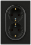 Розетка ЭРА Arktik 16-2104-05 двойная с заземлением 2X2P+E Schuko 16А-250В антрацит