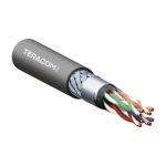 Кабель витая пара TERACOM PRO Cat.5E SF/UTP для промышленного Ethernet проводник 4 пары 19x0,1мм 26AWG оболочка полиуретан -40°C – +80°C цвет черный (