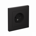 Розетка 1гн без З/К с/у карбон в сборе 16А AtlasDesign Systeme Electric (5)