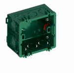 Systeme Infinity, Коробка установочная 86х86 мм, стыкуемая, для сплошных стен, Зеленый