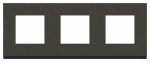 Рамка 3-пост. цвет антрацит камень горизонтальная, IP21 Unica NEW SE