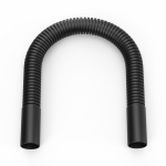 Поворот гибкий гофрированный универсальный чёрный d25 мм (5шт/120шт уп/кор) Промрукав