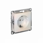 ATLASDESIGN РОЗЕТКА с заземлением со шторками, 16А, механизм, ЖЕМЧУГ