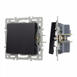 Механизм выключателя одноклавишный проходной SWT-MKP1-PL-BK (250V, 16A) (Arlight, -)