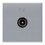 Накладка/вставка с/у tv пластик серебро с надписью IP20 ABB Zenit