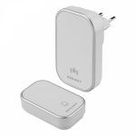 Беспроводной дверной звонок кинетический NoBattCall 38 мелодий 150м IP68 белый REXANT