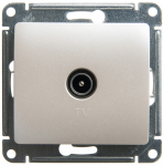 Розетка 1гн ТВ проходная с/у перламутр механизм Glossa Systeme Electric (1/10)