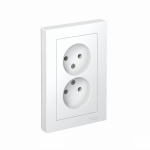 Розетка 2гн без З/К с/у белый в сборе 16А AtlasDesign Systeme Electric (1/15)