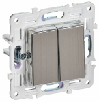 SKANDY Выключ. 2-кл. перекр. 10А SK-V06N никель IEK