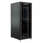 WRline Шкаф напольный 19-дюймовый, 32U, 1610х800х1000 мм (ВхШхГ), передняя стеклянная дверь со стальными перфорированными боковинами, задняя дверь спл