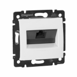 Розетка 1гн комп RJ45 с/у белый механизм на винтах кат.5е Valena Legrand  (1/10/100)