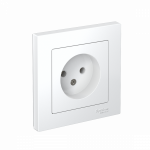 Розетка 1гн без З/К с/у белый в сборе 16А AtlasDesign Systeme Electric