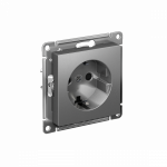 ATLASDESIGN РОЗЕТКА с заземлением со шторками, 16А, механизм, СТАЛЬ